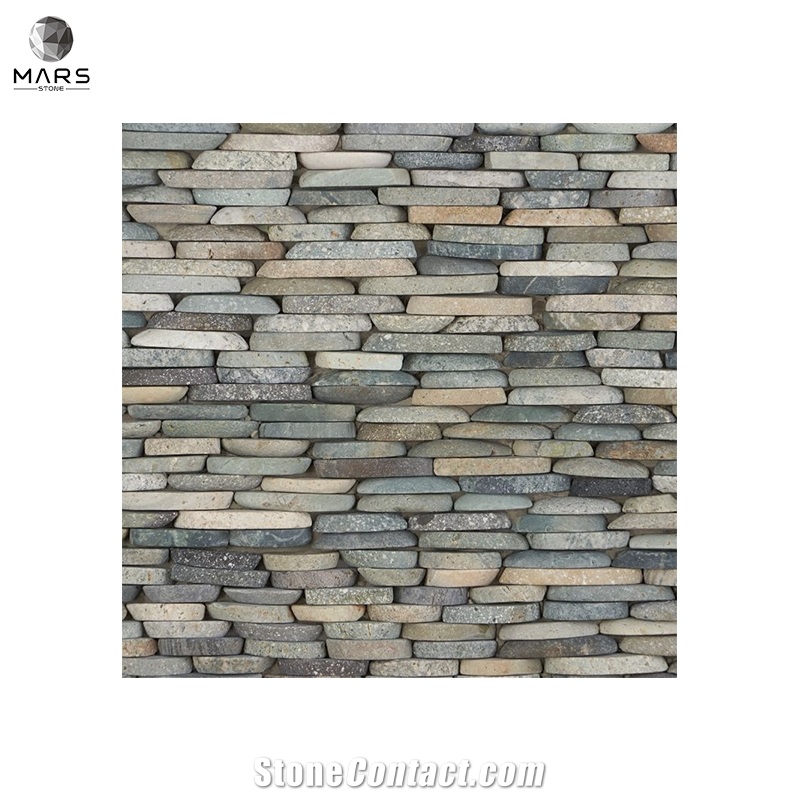 Irregular Shape Grey Natural Stone Mosaic Tiles