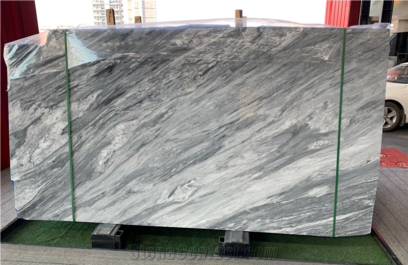 Luxury Stone Book Match Special Veins London Grey Marble
