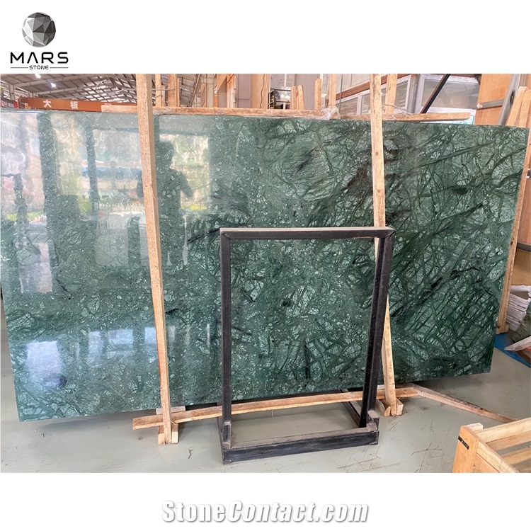 Manufacturer Supply Premium Flower Dark Green Marble Slabs