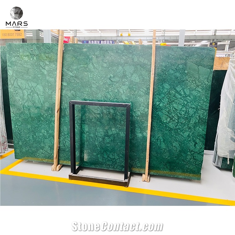 Manufacturer Supply Premium Flower Dark Green Marble Slabs