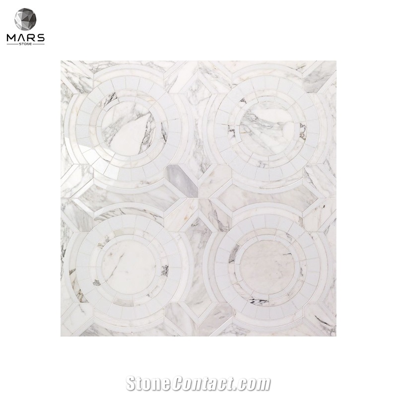 Modern Irregular Sharp Polished Mosaic Marble Tiles