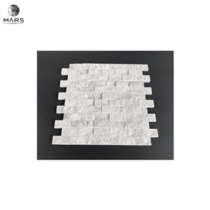 Modern Split Faced Natural Carrara Honed Mosaics Tiles