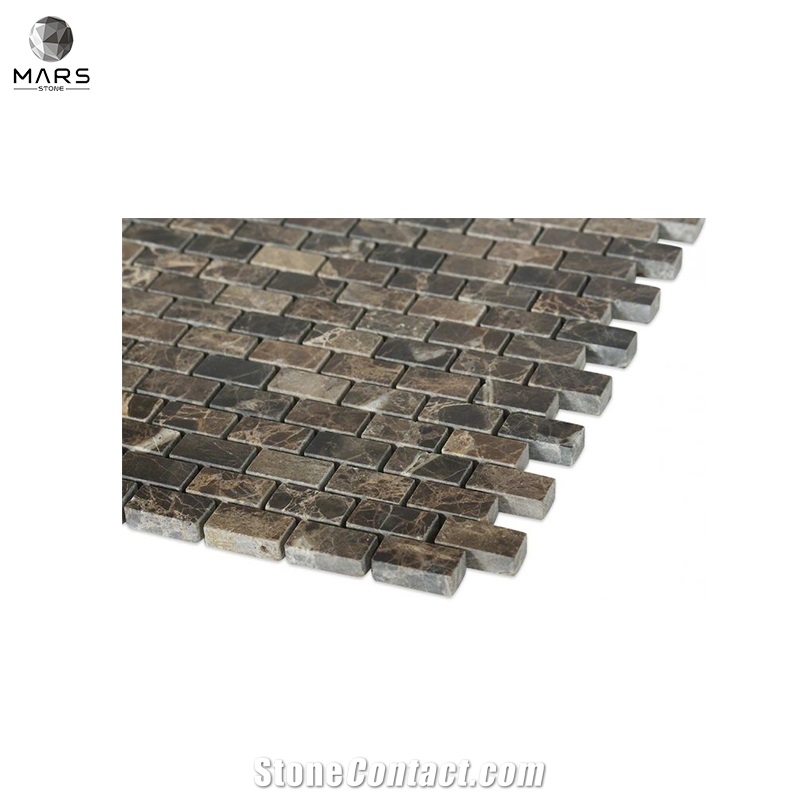 Modern Type Brick Strip Polished Mosaic Marble Mosaics Tiles