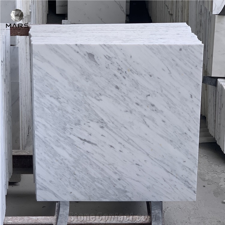 Natural Customized Bianco Carrara White Marble For Countertop