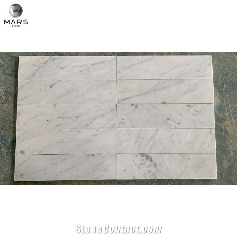 Natural Stone Tiles Regular Size Design Carrara White Mosaic