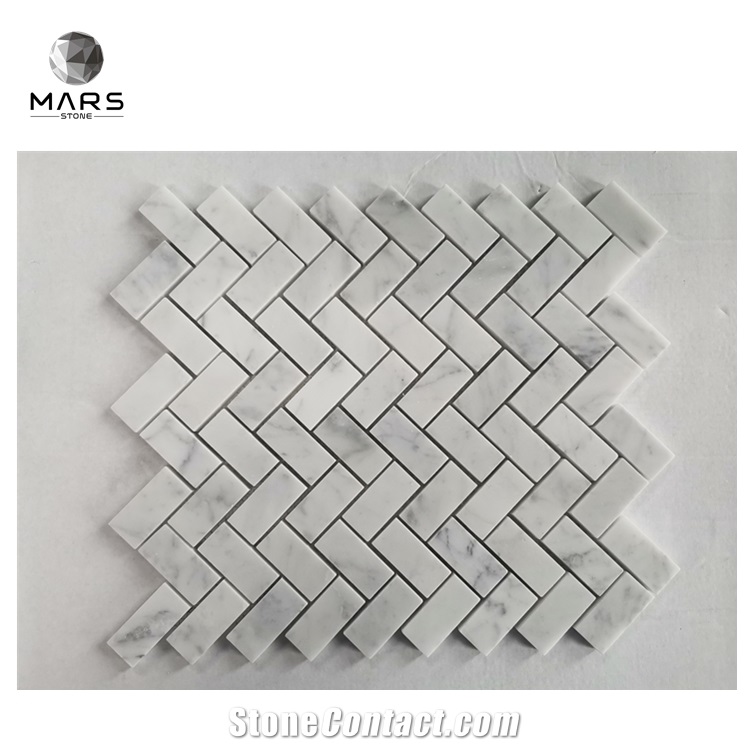 New Design Stone Marble White Carrara Mosaic For Kitchen