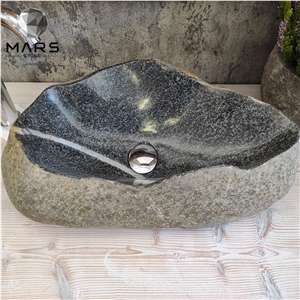 New Style Simple Design Black Granite Bathroom Sink