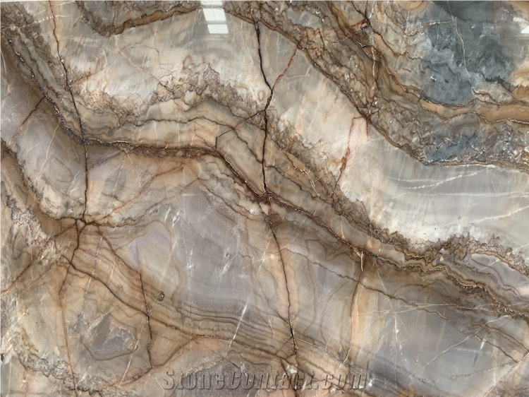 Supplier Super Palissandro Natural Marble Book Match Slabs