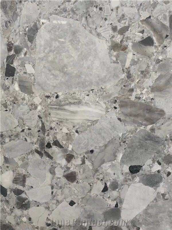 The Most Hot Sale Grey Marble Stone With Flower On Sale