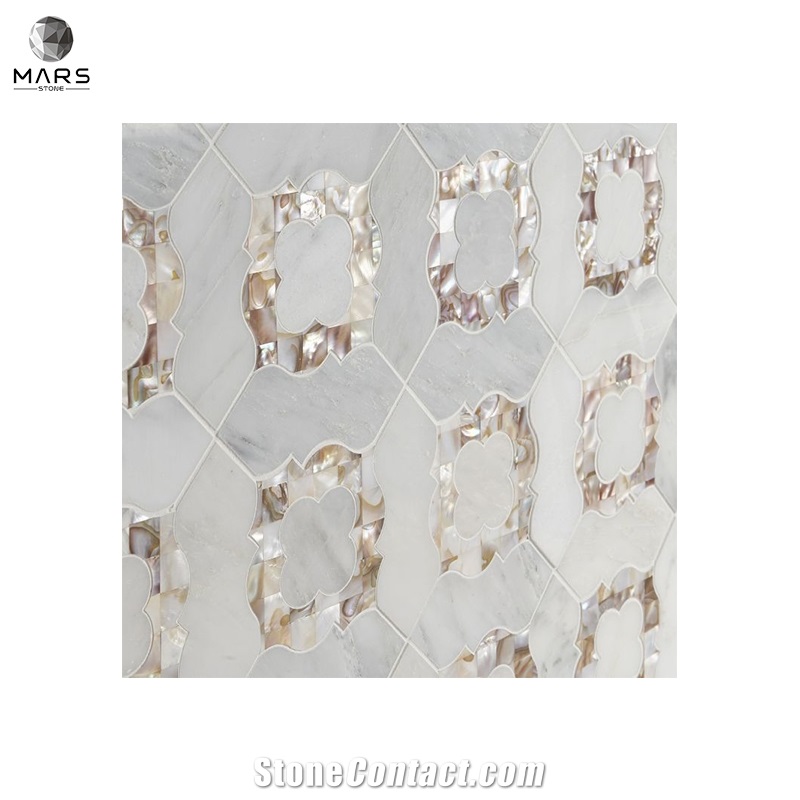 Western Type Pearl Chapman Natural Marble Mosaic Tiles