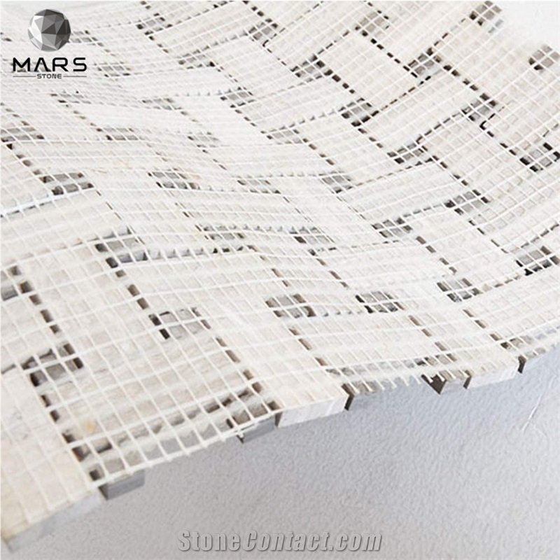 White Italian Carrara Marble Mosaic Tile Backsplash Tile