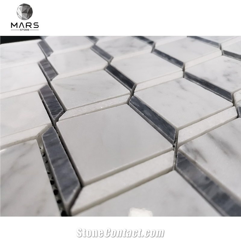 Wholesale White 3D Marble Stone Mosaic Tile