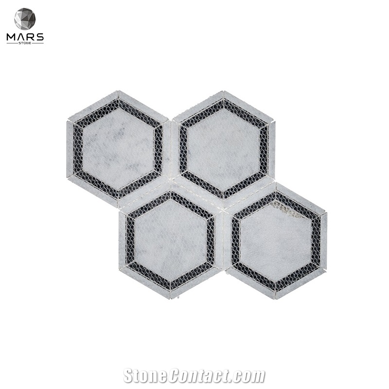 Wholesales Hexagon Sharped Natural Stone Honeycomb Mosaic