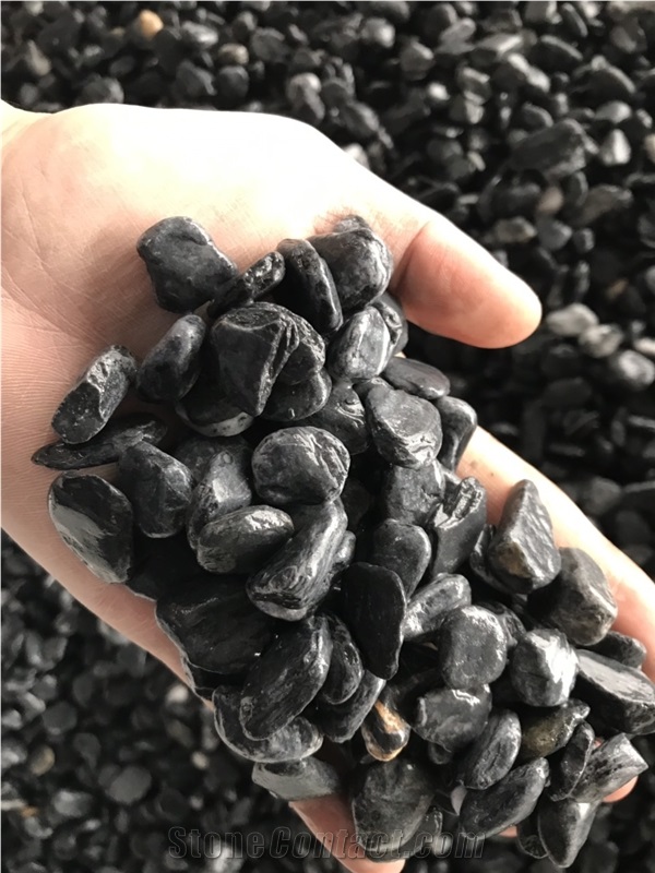 Black Pebble Stones Black Gravel Pebbles