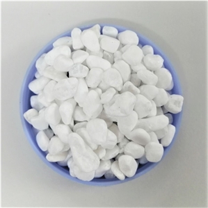 Chips Snow White Pebble Stone For Landscaping/ Decoration