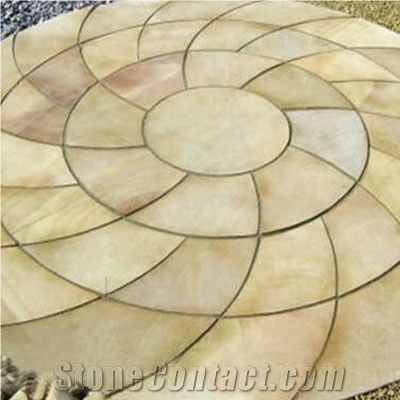 Camel Dust Calibrated Circle Garden Pattern