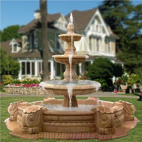 Custom Marble Stone Fountains For Villa Garden Decoration