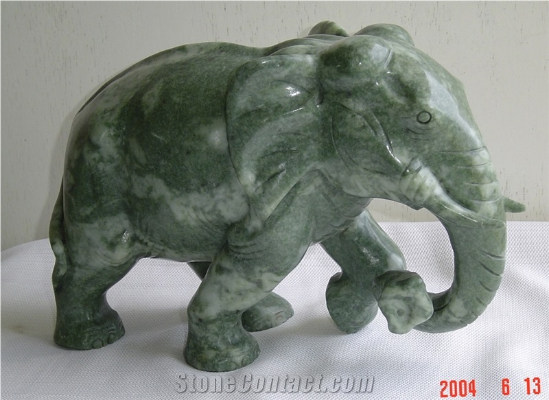 Hand Carved Stone Marble Animal Statue Elephant Statue