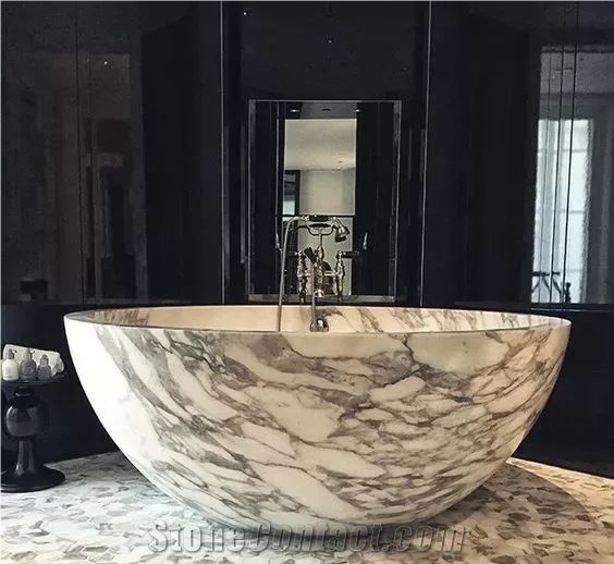 Luxury Calacatta Marble Bathtubs, Solid Surface