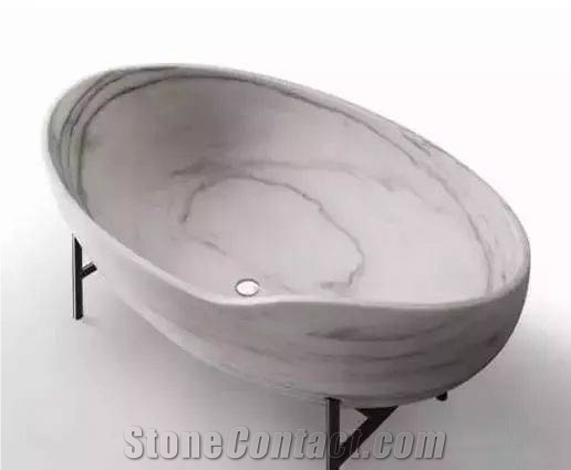 Luxury Calacatta Marble Bathtubs, Solid Surface