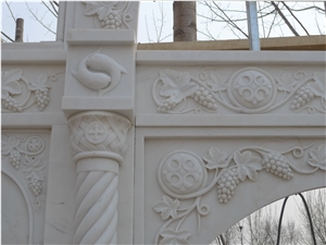 Modern Church Art Wall Decoration White Marble Sculpture
