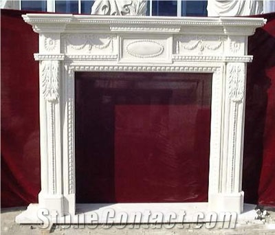 New Designs White Marble Fireplace White Marble Fireplace