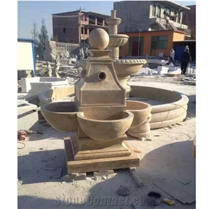 Outdoor Marble Water Wall Fountain For Garden Decoration