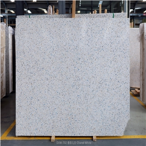 China White Terrazzo Stone Slab Tile Paving Indoor Stone