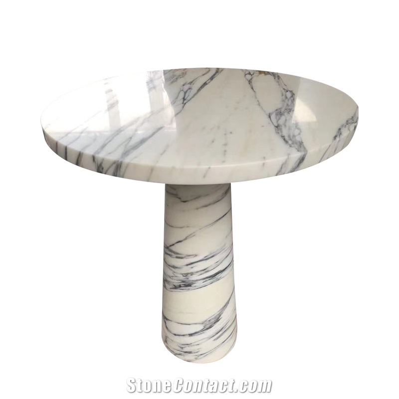 White Marble Modern Cocktail Table Top For Living Room