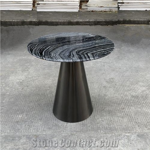 Black Forest Zebra Black Marble Chinese Black Marble Table