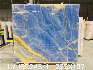 Blue Onyx New Stock Backlit Slabs Chinese Blue Onyx