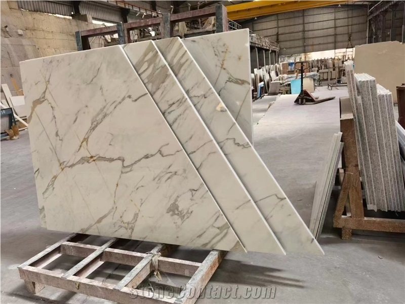 Carrara White Calacatta White Marble Bookmatch Tiles from China ...