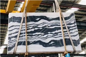 Chinese Panda Marble New Stock Bookmatch Slabs