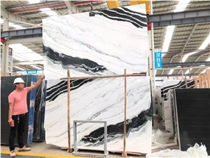 Chinese Panda White Marble New Arrivals Black White Slabs