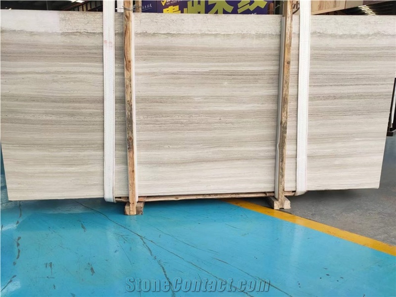 Wooden White Marble Chinese White Wood Marble Stock Slabs