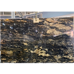 Polished Natural Black Taurus Granite From Brazil