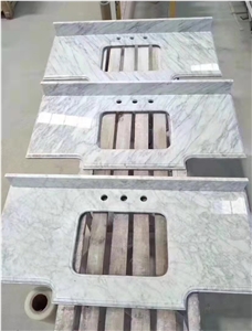 Bianco Carrara White Marble Vanity Tops Bath Tops
