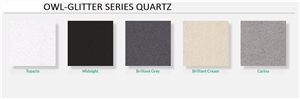 MIDNIGT ,BRILLIANT GREY Quartz, Engineered Stone
