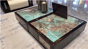 1~7Mm Ultra Thin Artificial Marble Table Decor Tiles