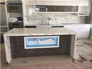 Quartz Calacatta Carrara Crystal White Countertop