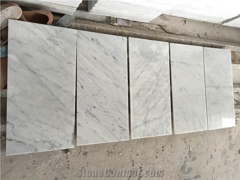 Carrara Marble Tile 10/20Mm Thick Wall Floor Polish Honed