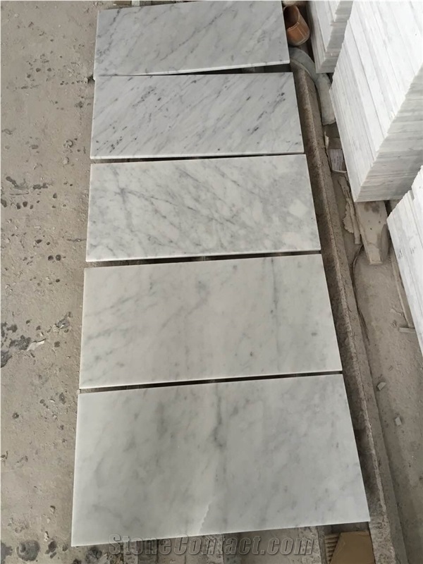 Carrara Marble Tile 10/20Mm Thick Wall Floor Polish Honed