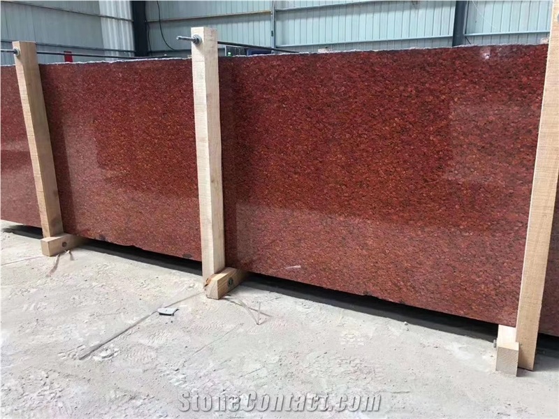 China Dyed Red Granite Slab Tile Polished Taiwan Red