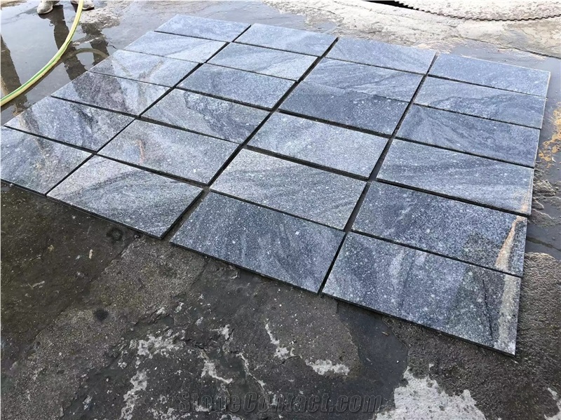 China Grey Wave Granite Cheap Slab Tile