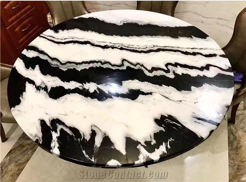 China Panda Marble Coffee Table Dining Table Solid Hollow