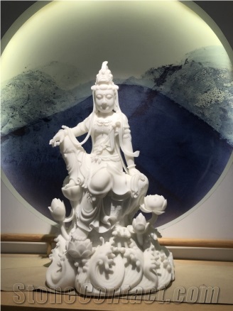 China White Marble Stone Religion Sculpture 