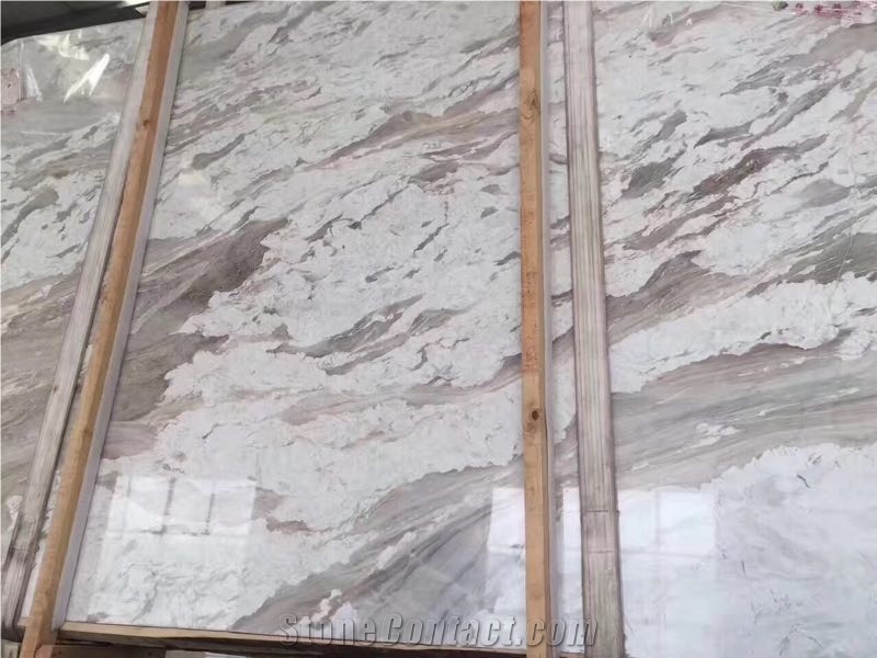 Greece Ionian Grey With Beige Marble Slab Floor Tile