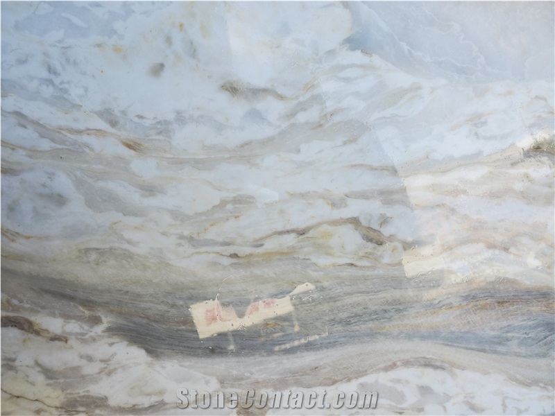 Greece Ionian Grey With Beige Marble Slab Floor Tile