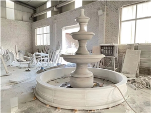 Natural White Marble Garden Fountain Water Fountain