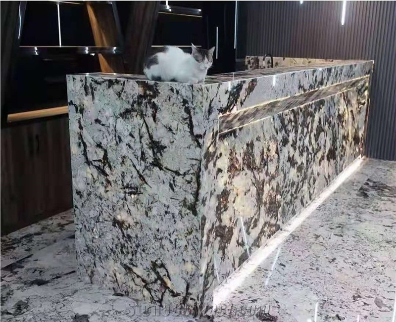 Splendor White Granite Reception Desk Top